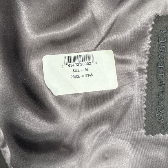 My Tribe Gray‎ Leather Asymmetrical Hem Peplum 3/4 Sleeve Zip Jacket Medium - Picture 5 of 9